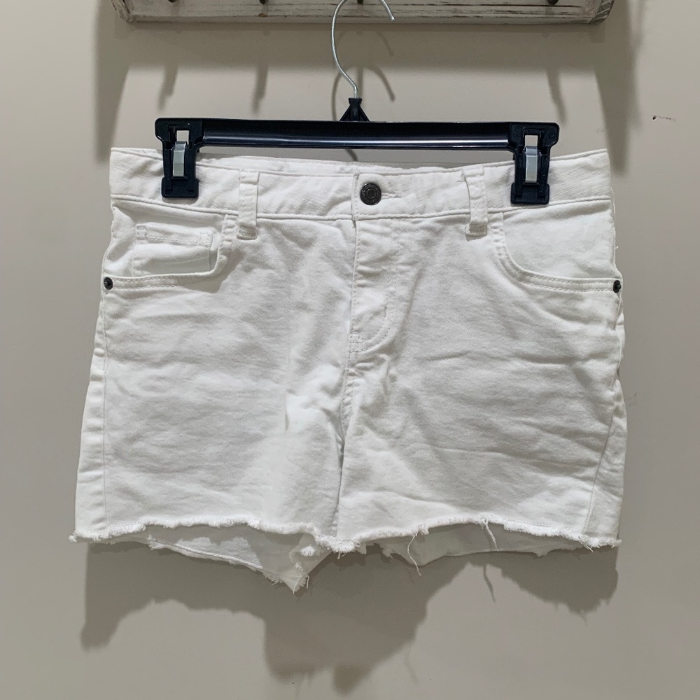 White Jean Shorts